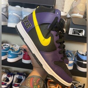 Nike Dunk High EMB Lakers